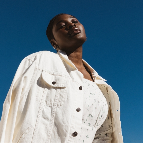 Able white denim jacket - bailey classic jacket - Picture 5 of 9